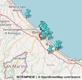 Mappa Centro Direzionale Ovest, 47924 Rimini RN, Italia (4.45091)