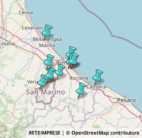 Mappa Via Aldo Musiani, 47924 Rivazzurra RN, Italia (9.91818)