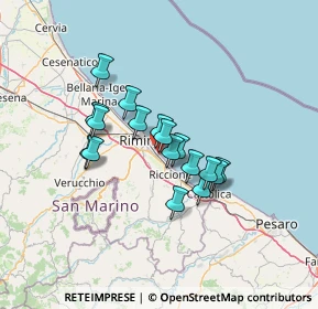 Mappa Viale Pontinia, 47924 Rimini RN, Italia (10.09882)