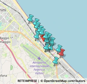 Mappa Viale Pontinia, 47924 Rimini RN, Italia (1.08471)