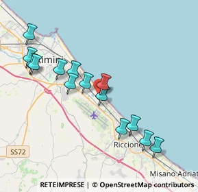 Mappa Viale Pontinia, 47924 Rimini RN, Italia (4.00214)