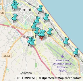 Mappa Presso Clinica Regina Salutis Via Macanno n. 69 Secondo Piano Centro Direzionale Minerva, 47924 Rimini RN, Italia (1.88467)