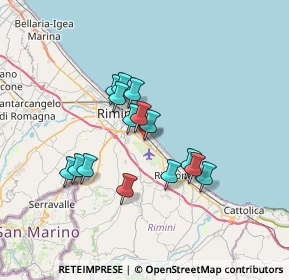 Mappa Via Eugenio Barsanti, 47924 Rimini RN, Italia (5.7)