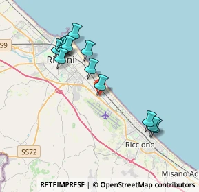 Mappa Via Eugenio Barsanti, 47924 Rimini RN, Italia (3.86385)