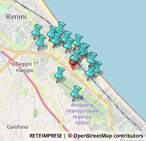 Mappa Via Eugenio Barsanti, 47924 Rimini RN, Italia (1.29833)