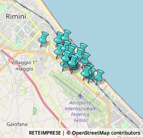 Mappa Via Eugenio Barsanti, 47924 Rimini RN, Italia (0.8215)