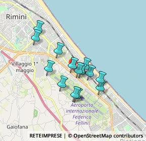 Mappa Via Eugenio Barsanti, 47924 Rimini RN, Italia (1.36286)