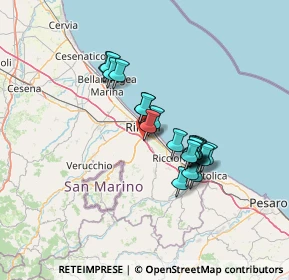 Mappa A14, 47924 Rimini RN, Italia (10.7105)