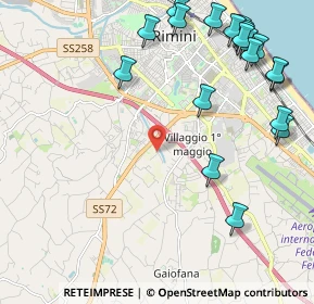 Mappa Via del Deviatore, 47924 Rimini RN, Italia (2.8615)