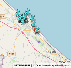 Mappa Via Santorre di Santarosa, 47924 Rimini RN, Italia (3.66538)