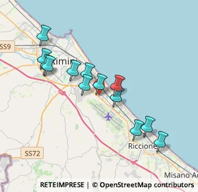 Mappa Via Santorre di Santarosa, 47924 Rimini RN, Italia (3.45615)