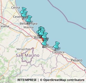 Mappa Via Santorre di Santarosa, 47924 Rimini RN, Italia (9.14727)