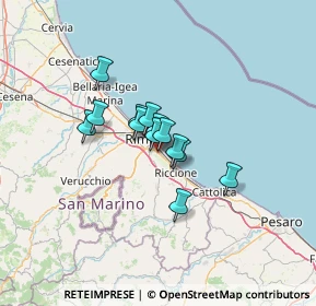 Mappa Via Santorre di Santarosa, 47924 Rimini RN, Italia (8.03769)