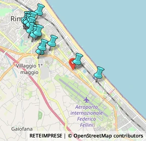 Mappa Via Santorre di Santarosa, 47924 Rimini RN, Italia (2.71444)