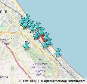 Mappa Viale Latina, 47924 Rimini RN, Italia (1.34625)