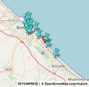 Mappa Viale Latina, 47924 Rimini RN, Italia (3.28133)