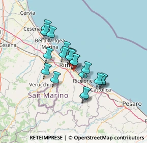 Mappa 47924 Rimini RN, Italia (9.9765)
