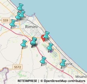 Mappa 47924 Rimini RN, Italia (4.11333)
