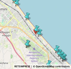 Mappa Viale Gubbio, 47924 Rimini RN, Italia (2.86077)