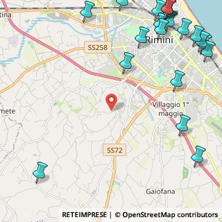 Mappa Via S. Lorenzo a Monte, 47923 Rimini RN, Italia (3.651)