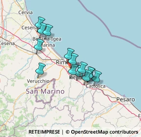 Mappa Strada statale 16 Adriatica, 47924 Rimini RN, Italia (10.89357)
