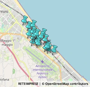 Mappa Viale Assisi, 47924 Rimini RN, Italia (1.088)