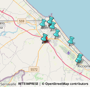 Mappa Via Barattona, 47924 Rimini RN, Italia (2.955)