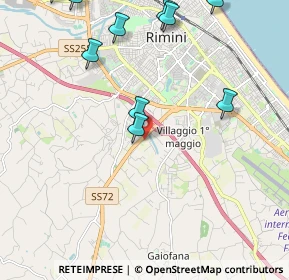 Mappa Via Barattona, 47924 Rimini RN, Italia (2.77636)