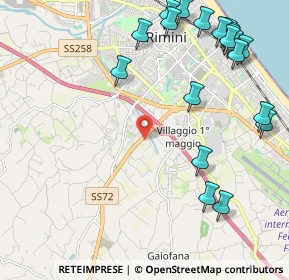 Mappa Via Barattona, 47924 Rimini RN, Italia (2.8535)