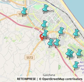 Mappa Via Barattona, 47924 Rimini RN, Italia (2.30917)