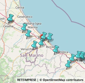 Mappa Via Barattona, 47924 Rimini RN, Italia (18.95714)