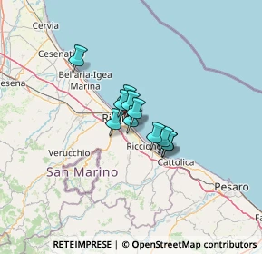 Mappa Viale Brindisi, 47924 Rimini RN, Italia (6.85273)