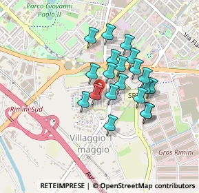 Mappa Via Reno, 47924 Rimini RN, Italia (0.344)