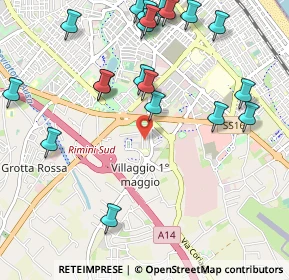 Mappa Via Reno, 47924 Rimini RN, Italia (1.2695)