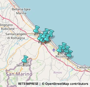 Mappa Via Reno, 47924 Rimini RN, Italia (4.5825)