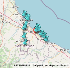 Mappa Via Reno, 47924 Rimini RN, Italia (9.78714)