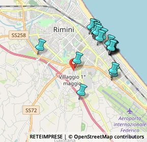 Mappa Via Reno, 47924 Rimini RN, Italia (1.969)