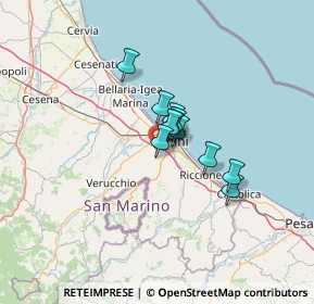 Mappa Via della Grottazza, 47923 Rimini RN, Italia (7.51091)