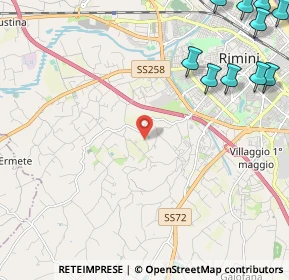 Mappa Via della Grottazza, 47923 Rimini RN, Italia (3.60273)