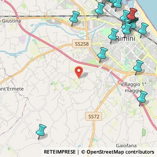 Mappa Via della Grottazza, 47923 Rimini RN, Italia (3.7335)