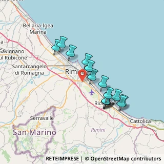 Mappa Le Befane Centro Commerciale, 47900 Rimini RN, Italia (6.51667)