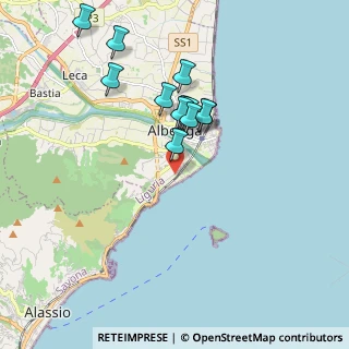 Mappa Via Benvenuto Cellini, 17031 Albenga SV, Italia (1.71167)
