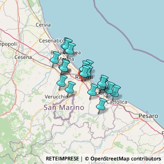 Mappa Via della Lontra, 47923 Rimini RN, Italia (9.3705)