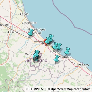 Mappa Via della Lontra, 47923 Rimini RN, Italia (10.98786)