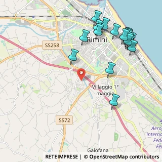 Mappa Via della Lontra, 47923 Rimini RN, Italia (2.6855)