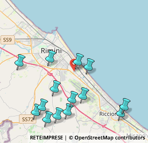 Mappa Via Bernardino Telesio, 47924 Rimini RN, Italia (4.75)