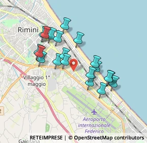 Mappa Via Bernardino Telesio, 47924 Rimini RN, Italia (1.6315)