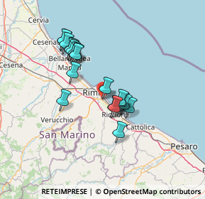 Mappa Via Michele Amari, 47924 Rimini RN, Italia (12.08211)