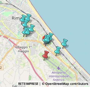 Mappa Via Michele Amari, 47924 Rimini RN, Italia (1.39077)