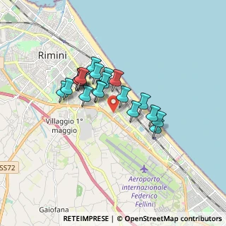 Mappa Via Michele Amari, 47923 Rimini RN, Italia (1.316)